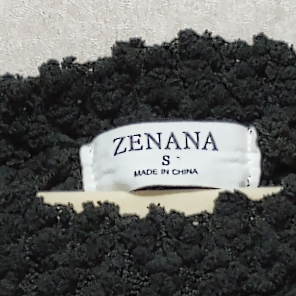 Zenana Outfitters Textured Black Sweater - Picture 3 of 3